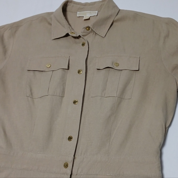 Micheal Kors Linen/ Cotton Wide Leg Jumpsuit. Size M - Picture 8 of 13